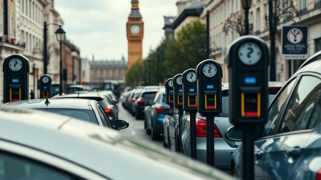 A driver navigating parking in London